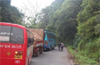 Heavy vehicle accidents lead to traffic block on Shiradi Ghat